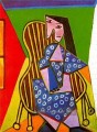 Frau sitzen dans un fauteuil 1919 kubist Pablo Picasso